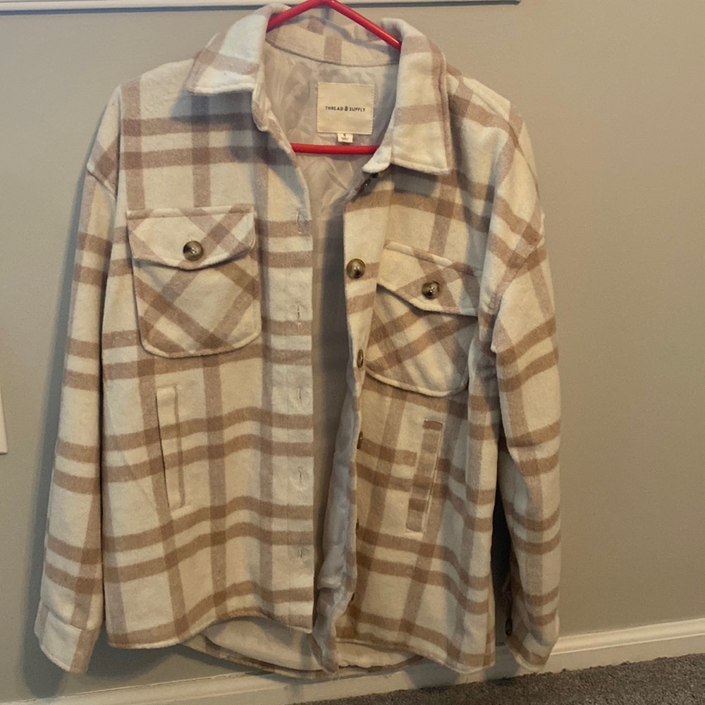 Plaid thicker jacket!